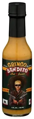 Gringo Bandito Hot Sauce Spicy Yellow 5 oz (Pack Of 12)