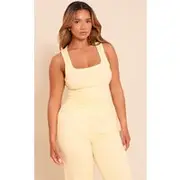Shape Butter Cream Scoop Neck Vest Top, Butter Cream..