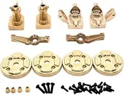1/12 Front Axle Steering Cups, Brass Gear Covers and C Hub Carrier Accessories Rear Axle Cups Upgrade for H12Y+ Car Model