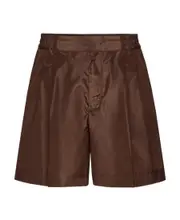 Valentino Pressed-Crease Elasticated Waist Tailored Shorts IT46 Brown