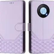 Compatible with Huawei nova Y90 4G Wallet Cover,Compatible with Huawei Enjoy 50 Pro CTR-AL00 Card Holder Flip Stand PU Leather Phone Case Purple