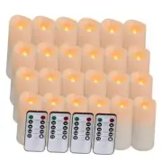 Flameless LED Candles with 10-Key Remote & Timer, Outdoor Indoor Ivory-24