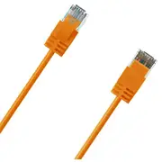 Cruxtec Cat6A Ultra Slim Ethernet Cable - 30cm - Orange [RF6A-003-OR]
