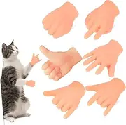 CHICAMPERA 6 Pcs Tiny Finger Hands for Cats Interactive Mini Hands for Cats and Puppies TPR Material Fun and Compact Pet Play Accessories
