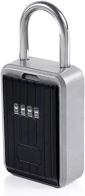 NUZAMAS Realtor Key Lock Box Safe Lockbox 10-Digit Combination Safe Vault - P...