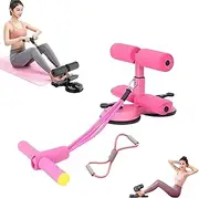 Ab Training Auxiliary Device with Double Suction Cups and Resistance Band, Multi-Functional Adjustable Ab Trainer Equipment, Sit Up Exercise Equipment for Home Gym