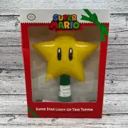 Super Mario Super Star Tree Topper 9in Light Up LED Nintendo Christmas Plug-In