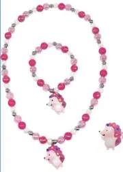 Peppa Pig Birthday Gift Necklace Bracelet Chunky Jewelry Girls Little Kids