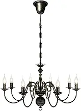 Antique Black Metal Chandelier 8 x E14 Bulbs Elegant Lighting Home Decor