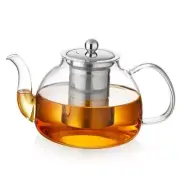 40oz Glass Teapot with Infuser, Stove Top& Microwave Safe Borosilicate Casual
