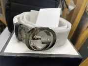 Gucci GG Supreme Belt With G Buckle Beige Blue Canvas 411924 KGDHN 95 38 4075