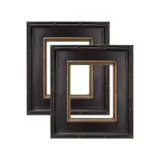 Museum Collection Frames Plein Aire Antique Black W/ Gold Liner Frame 3.5 In