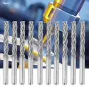 10pcs Carbide CNC 4 Flute Spiral Bit End Mill Cutter 3.175 X 22mm♡