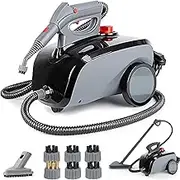 Handheld Steam Cleaner, 1500W Multi-Purpose Household Rolling Steamer for Cleaning, Portable Canister Steamer with 7 Brushes, Deep Cleaning for Floors, Windows, Ovens, Vehicles