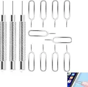 20 Pcs SIM Card Removal Openning Tool, SIM Card Ejector Removal Tool Pin, Tray Eject Pins Needle Opener, Universal Sim Ejector Tool, Watchchain Link Remover with 3 Short Punch