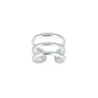 925 Sterling Silver No Piercing Ear Ring Wide Helix Fake Cartilage Earring Cuff