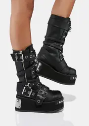 [Demonia] Oblivion Platform Buckle Boots