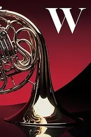 W: French Horn Brass Instrument Themed Monogram Letter Initial "W" Notebook Personalized Name Journal / Diary with Blank Lined Pages for Writing Notes ... and Band Members, Music Artists, Musicians