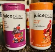 JUICE PLUS+ Combo - 240 Capsules: 1 Berry Blend & 1 Omega Blend Bottle 12/2024!