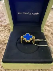 Van Cleef & Arpels Vintage Alhambra Reversible Ring - Size 52 - New Full Set