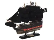 Wooden Black Bart's Royal Fortune Black Sails Limited Model Pirate Ship 12"