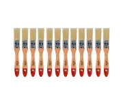12x Jasart Elevate Red Hog Art Painting Flat Nylon Mix Brush 1"/25mm WHT Bristle