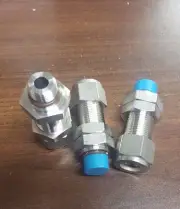 (Pack of 3)-Swagelok Tube Bulkhead Male Connector (SS-810-11-6) (1/2"x 3/8