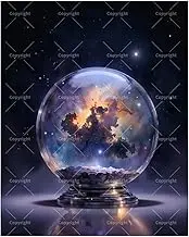 TAOPAOLAB Fantasy Paint by Numbers Kit for Adults - DIY Cosmic Cloud in Glass Globe Painting on Canvas 16x20 Inches, Acrylic Paint Set, Suitable for Beginners, Dreamy Art for Home Decoration or Gifts