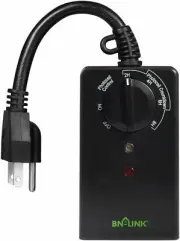 BN-LINK Outdoor Plug In Timer Switch Photocell Sensor Function Two Outlets