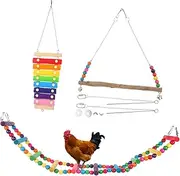 TOYANDONA 1Set Creative Chicken Parrot Chew for Chickens Swing Plaything and Climbing Accessories for Bird Entertainment and Engagement