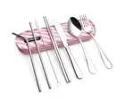 Travel Utensils,Reusable Silverware Set to Go Portable Cutlery Set