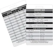 Nurse Nation Medical Conversions Badge Card - Weight, Temperature, IV Drug Calculations & More - Perfect for Nurses, Students & Clinicals