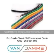 Van Damme Pro Grade Classic XKE Instrument Cable, Grey - Per 10 ft length
