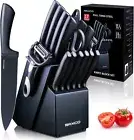 Kitchen Knife Set, Knife Block Set, Kitchen Chef Knife Set with Knife Block