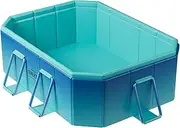 Foldable Swimming Poool - Foldable Pool for Kids, Dog Pet Wading, Dog Swimming Colapsible, Portable Bath Tub Non-Inflatable Kiddie, Cat Shower Tub Outdoor Indoor