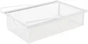 JISADER Under Cabinet Hanging Drawer Pull Out Basket Cabinet Closet Organizer for Laundry Room, White