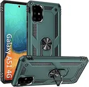 ADDIT A51 Case, Samsung Galaxy A51 Case [ Military Grade ] Shock-Absorption Bumper Cover Samsung A51 Anti-Scratch Case with Ring Car Mount Kickstand for Samsung Galaxy A51/M40S - Teal