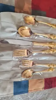 Oneida LTD Gold Electroplate Silverware 1881 | Set Of 6