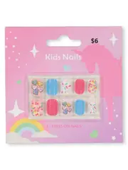 Stick On Kids Nails One Size MULTI MIX (SLOGAN)