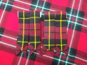 TC Scottish Kilt Hose Sock Flashes Wallace Tartan/Wallace Tartan Kilt Flashes
