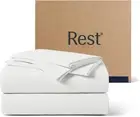 King Size White Starter Sheet Set, 3PCS with Pillowcases, No Flat Sheet