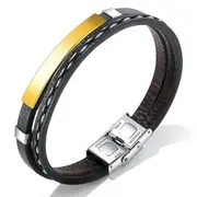 Daily Wear Minimalistic Vegan Leather Bracelet Gold