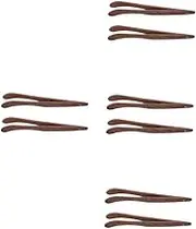 Gatuida 4sets Wooden Tea Tongs Tea Ceremony Accessories Multipurpose Cooking Utensils Making Tools Bag Holder 2pcs*4