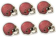 SHINEOFI 6pcs Sports Helmet Iron Patches Embroidered Football Helmet Appliques for Clothing Backpacks DIY Crafts Application Durable Designs for Team Events