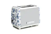 Laura Ashley 2-Slice Bread Toaster Stainless Steel w Wide Slots China Rose
