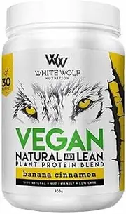 White Wolf Banana Cinna Lean Vegan Protein 30 Serve