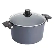 Woll Diamond Lite Aluminium 28cm/7.5L Stock Pot w/Lid/Fixed Handle Cookware Grey