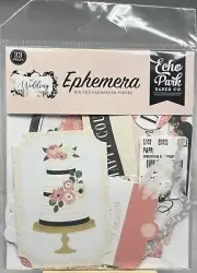 Echo Park Ephemera Wedding 33pc Scrapbook Die Cuts