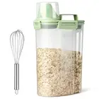 Rice Airtight Dry Food Storage Containers, BPA Free Plastic Storage Bin Dispe...