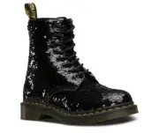 Dr Martens 8 Hole 1460 Sequin Black Silver 24591016 Classic Doc